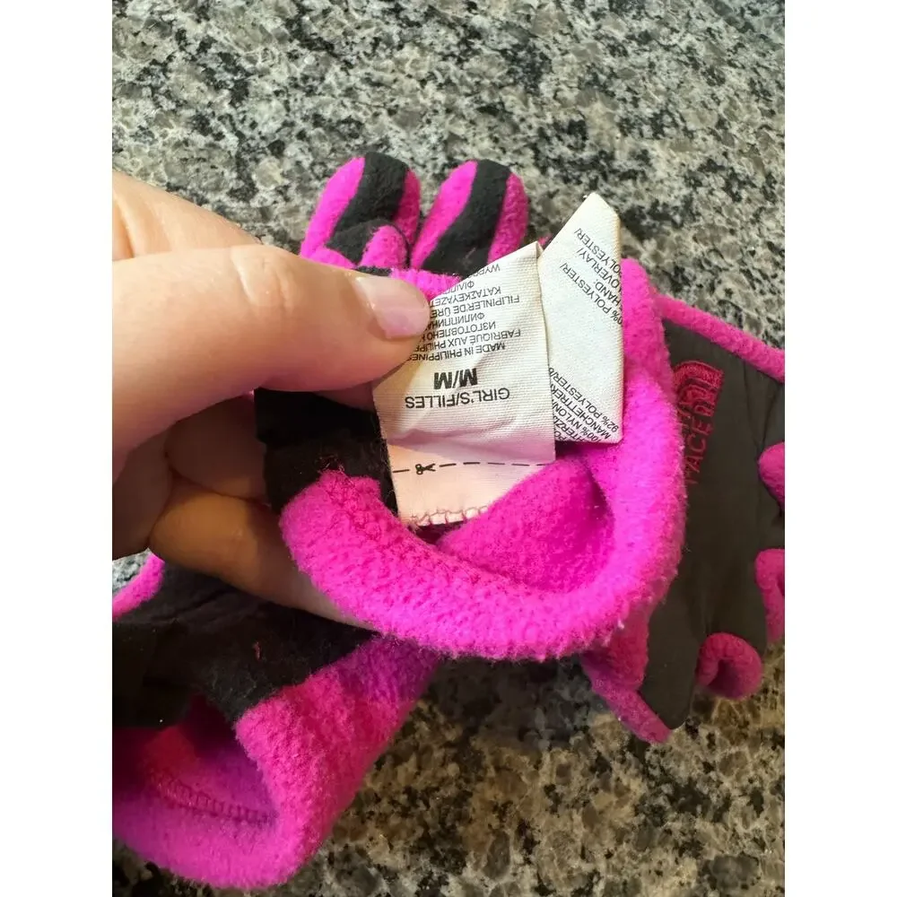 The North Face Kids Mittens - Pink and Black